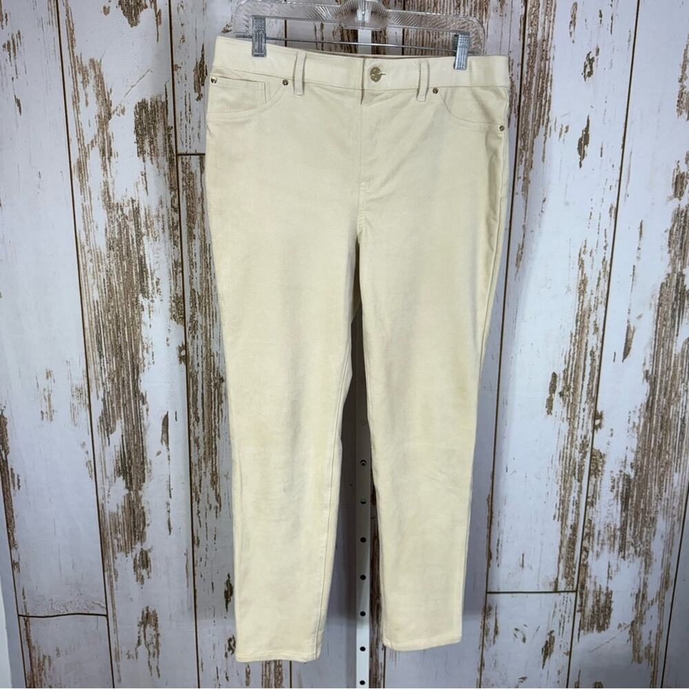 Chico's, Faux Suede Light Tan Ankle Jeans. Size 0.5(6). Excellent condition!